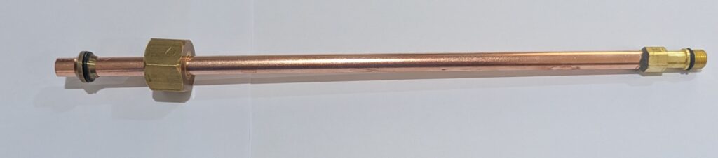No Blows Copper Tail with Brass Nut and Olive